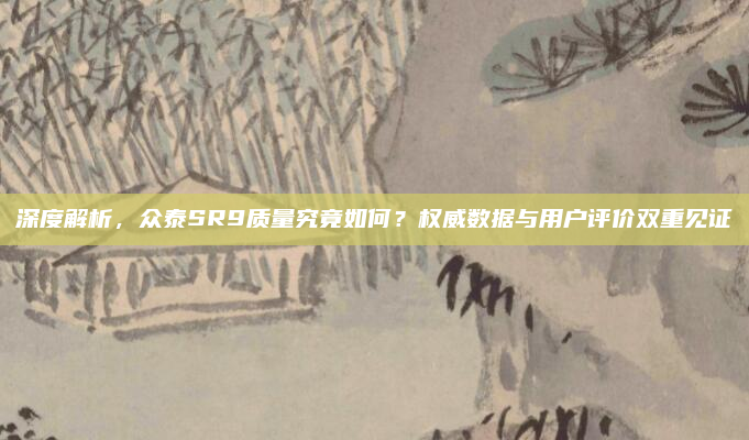 深度解析,众泰SR9质量究竟如何?权威数据与用户评价双重见证