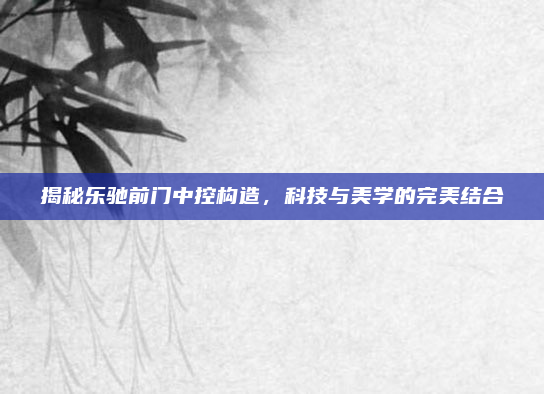 揭秘乐驰前门中控构造,科技与美学的完美结合