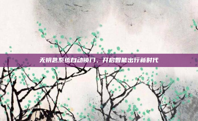 无钥匙系统自动锁门,开启智能出行新时代