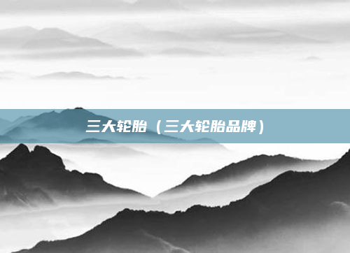 三大轮胎（三大轮胎品牌）