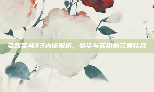 老款宝马X3内饰解析，豪华与实用的完美结合