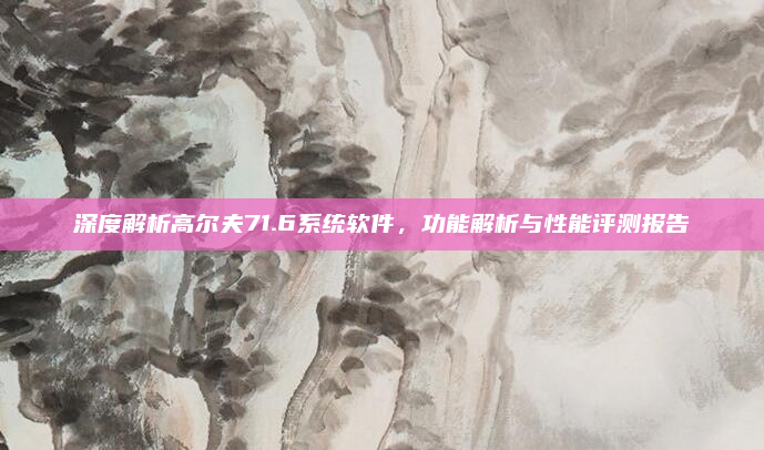 深度解析高尔夫71.6系统软件，功能解析与性能评测报告