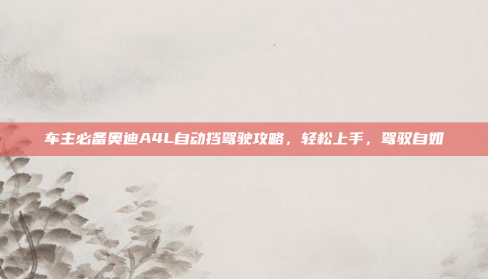车主必备奥迪A4L自动挡驾驶攻略，轻松上手，驾驭自如