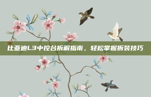比亚迪L3中控台拆解指南,轻松掌握拆装技巧