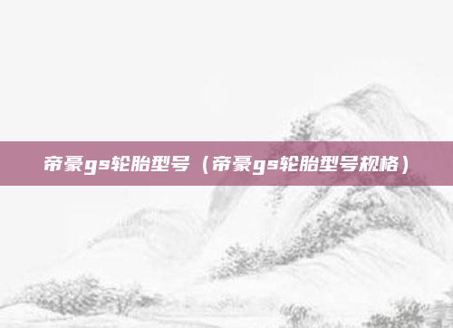 帝豪gs轮胎型号（帝豪gs轮胎型号规格）