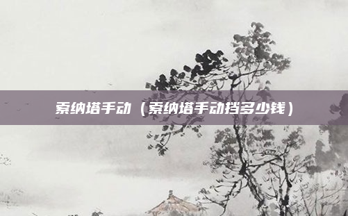 索纳塔手动（索纳塔手动挡多少钱）