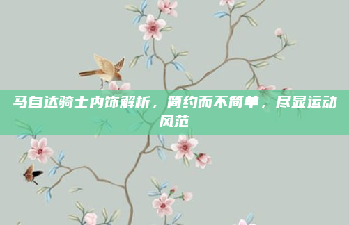 马自达骑士内饰解析，简约而不简单，尽显运动风范