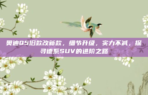 奥迪Q5旧款改新款，细节升级，实力不减，探寻德系SUV的进阶之路