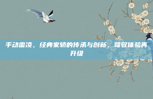 手动雷凌,经典家轿的传承与创新,驾驭体验再升级