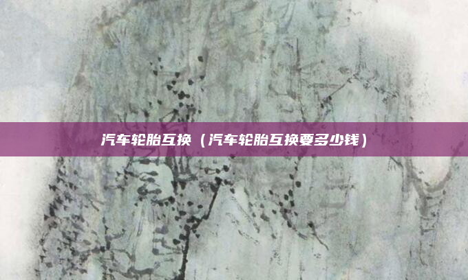 汽车轮胎互换（汽车轮胎互换要多少钱）
