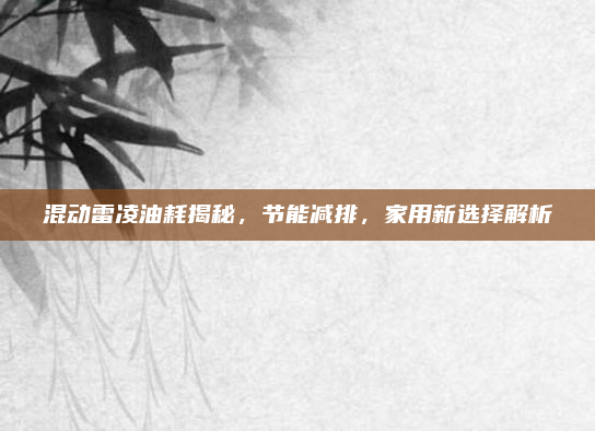 混动雷凌油耗揭秘,节能减排,家用新选择解析