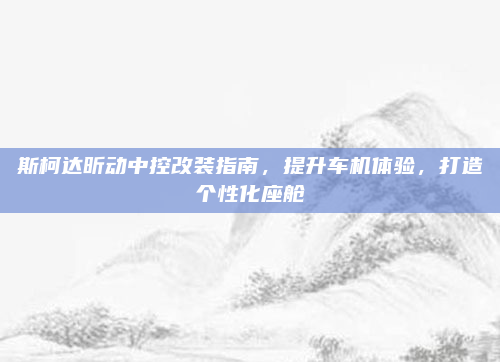 斯柯达昕动中控改装指南，提升车机体验，打造个性化座舱