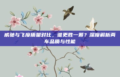 威驰与飞度质量对比，谁更胜一筹？深度解析两车品质与性能