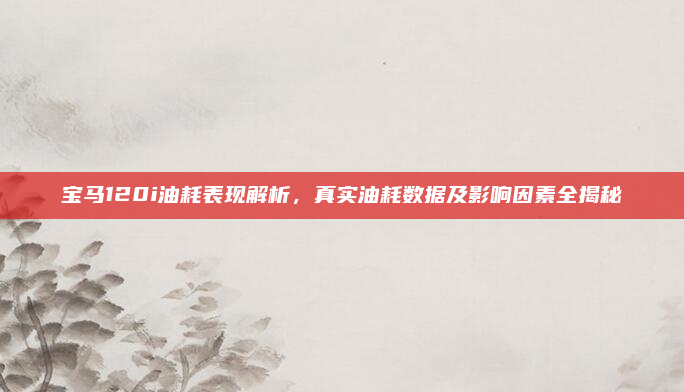 宝马120i油耗表现解析，真实油耗数据及影响因素全揭秘