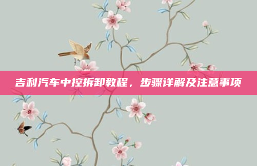 吉利汽车中控拆卸教程，步骤详解及注意事项
