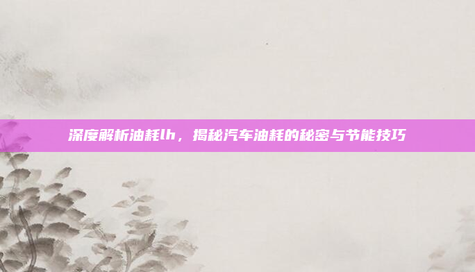 深度解析油耗lh，揭秘汽车油耗的秘密与节能技巧