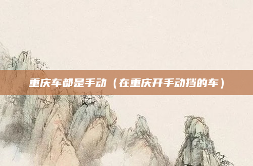 重庆车都是手动(在重庆开手动挡的车)
