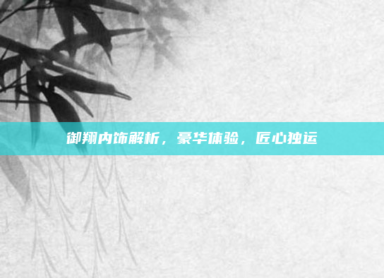 御翔内饰解析，豪华体验，匠心独运