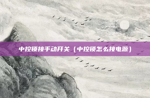 中控锁接手动开关(中控锁怎么接电源)