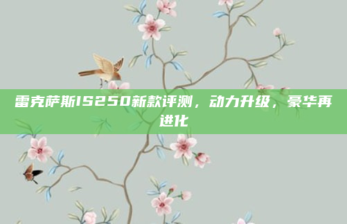 雷克萨斯IS250新款评测，动力升级，豪华再进化