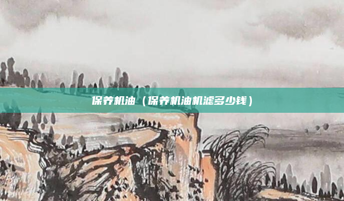 保养机油(保养机油机滤多少钱)