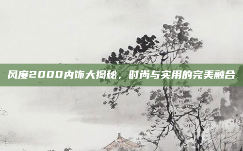 风度2000内饰大揭秘，时尚与实用的完美融合