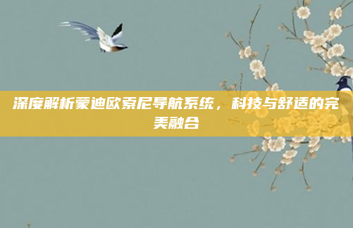 深度解析蒙迪欧索尼导航系统，科技与舒适的完美融合