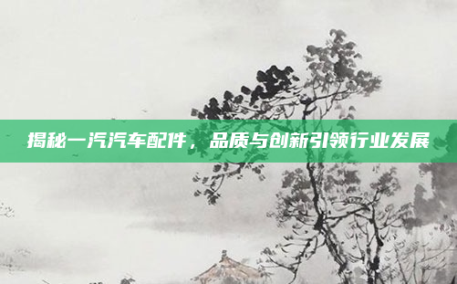 揭秘一汽汽车配件，品质与创新引领行业发展