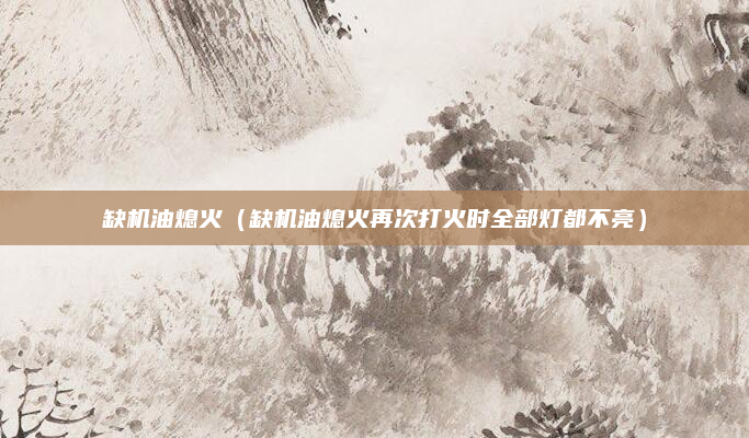 缺机油熄火(缺机油熄火再次打火时全部灯都不亮)