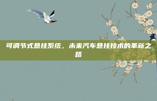 可调节式悬挂系统,未来汽车悬挂技术的革新之路
