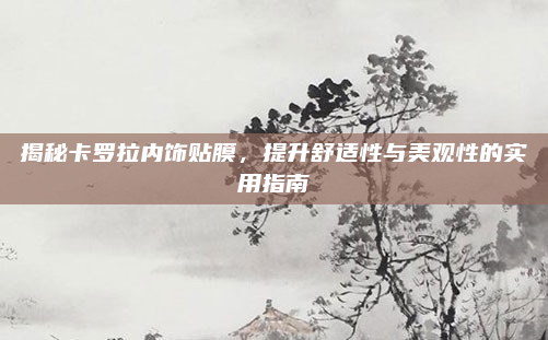 揭秘卡罗拉内饰贴膜，提升舒适性与美观性的实用指南