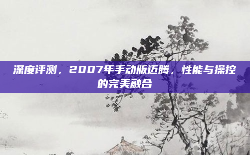 深度评测，2007年手动版迈腾，性能与操控的完美融合