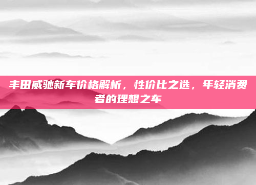 丰田威驰新车价格解析，性价比之选，年轻消费者的理想之车