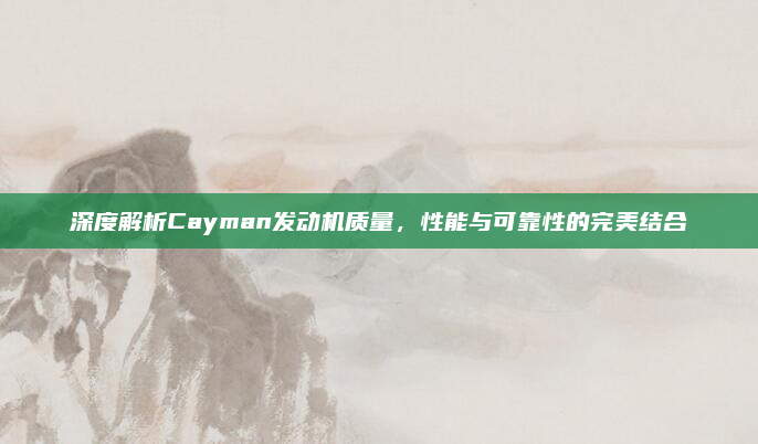 深度解析Cayman发动机质量，性能与可靠性的完美结合