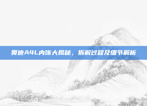 奥迪A4L内饰大揭秘,拆解过程及细节解析