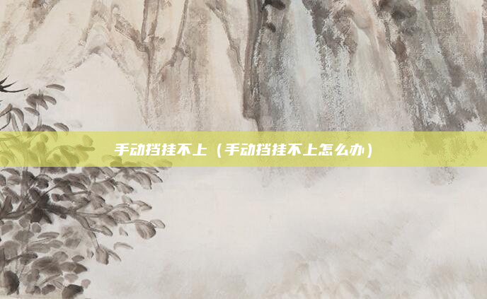 手动挡挂不上(手动挡挂不上怎么办)
