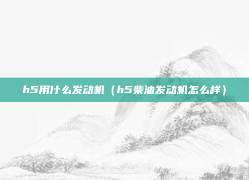h5用什么发动机(h5柴油发动机怎么样)