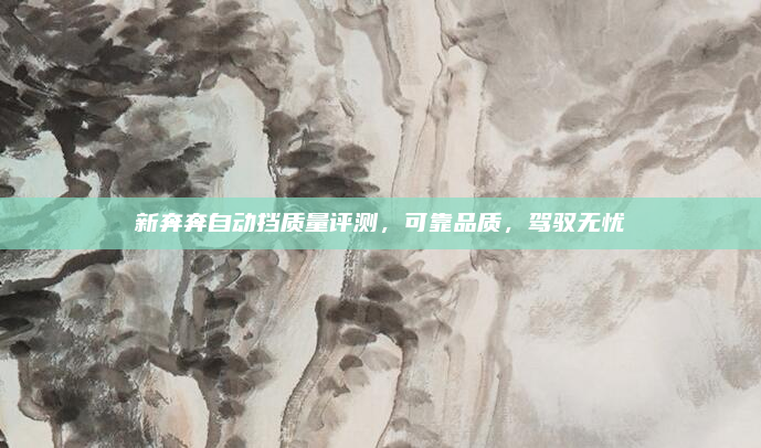 新奔奔自动挡质量评测，可靠品质，驾驭无忧