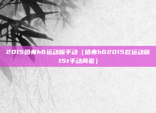 2015哈弗h6运动版手动（哈弗h62015款运动版15t手动两驱）