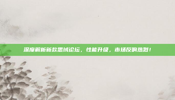 深度解析新款思域论坛，性能升级，市场反响热烈！