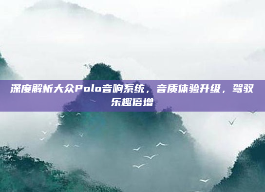 深度解析大众Polo音响系统，音质体验升级，驾驭乐趣倍增