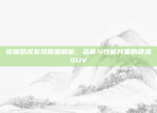奇瑞路虎发现质量解析，品质与性能并重的硬派SUV