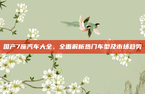 国产7座汽车大全,全面解析热门车型及市场趋势