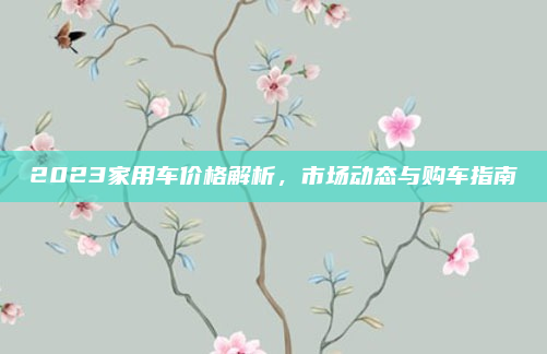 2023家用车价格解析,市场动态与购车指南