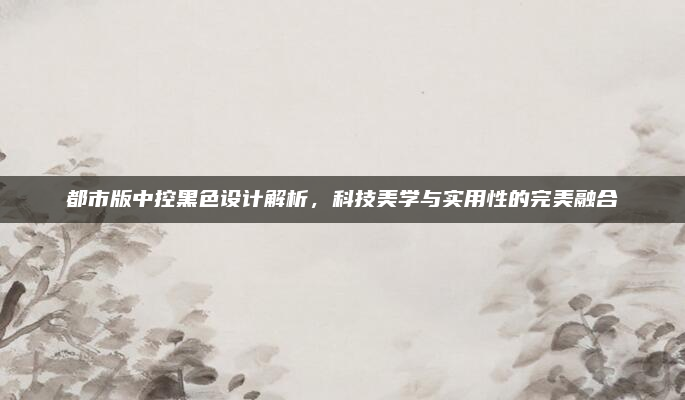 都市版中控黑色设计解析,科技美学与实用性的完美融合