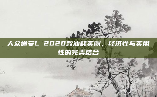 大众途安L 2020款油耗实测，经济性与实用性的完美结合