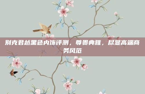 别克君越黑色内饰评测，尊贵典雅，尽显高端商务风范