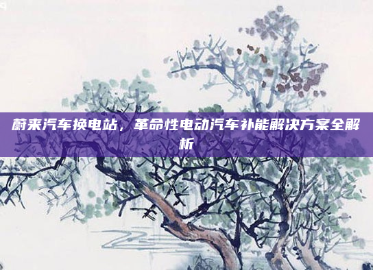 蔚来汽车换电站，革命性电动汽车补能解决方案全解析