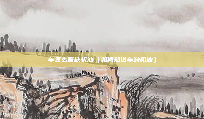 车怎么看缺机油(如何知道车缺机油)