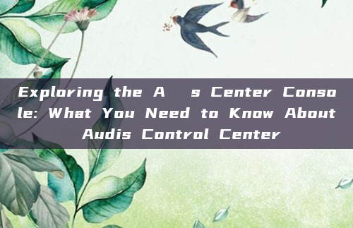 Exploring the Aудиs Center Console: What You Need to Know About Audis Control Center